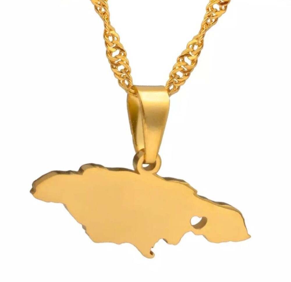 Jamaica necklace, jamaica pendant , jamaica jewelry , jamaica men necklace  ,ras - Picture 2 of 4